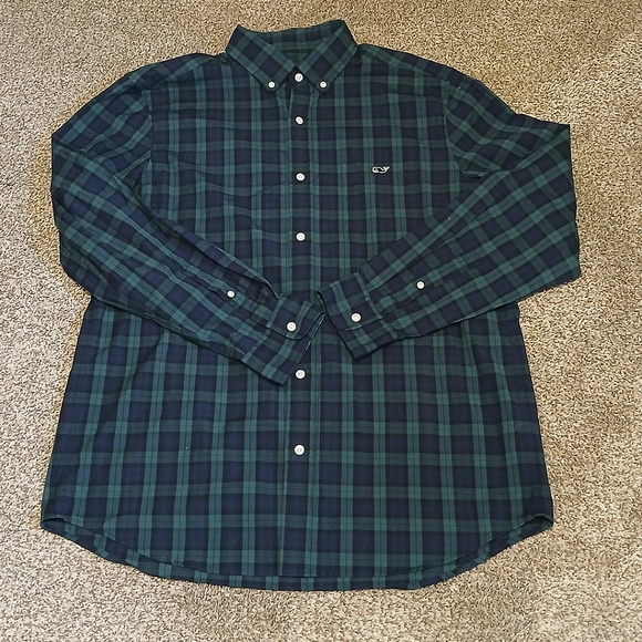 Vineyard Vines By Shep & Ian Classic Fit Long Sleeve Tucker Shirt Men's Size L - Picture 1 of 4